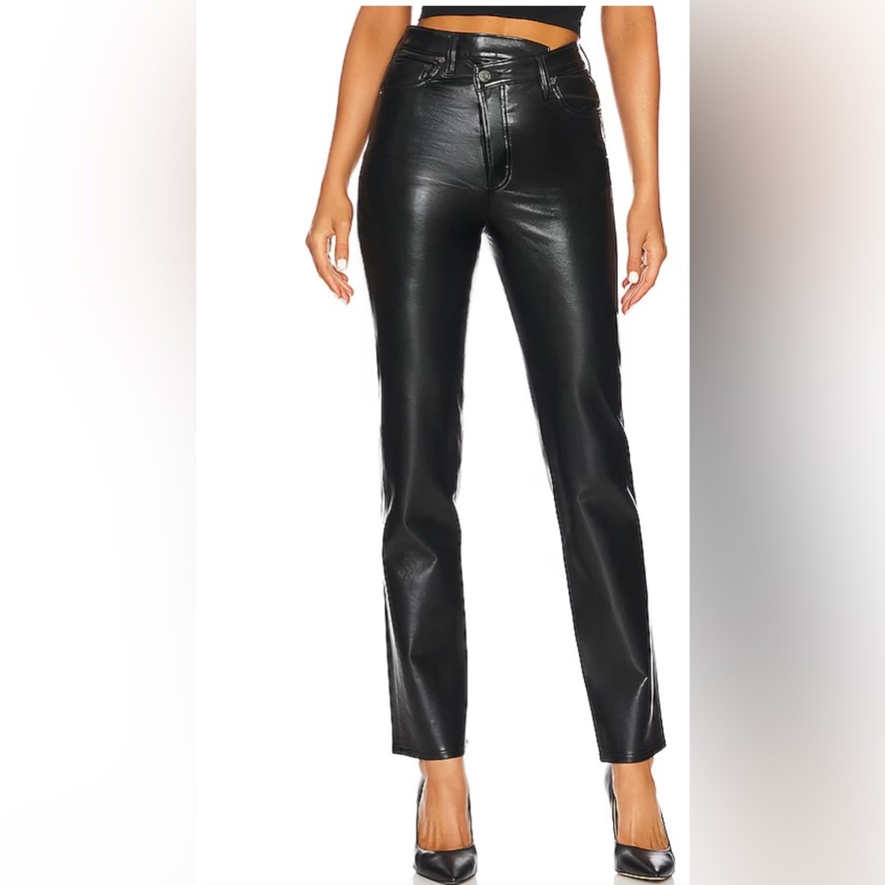 Agolde Black Leather pants
